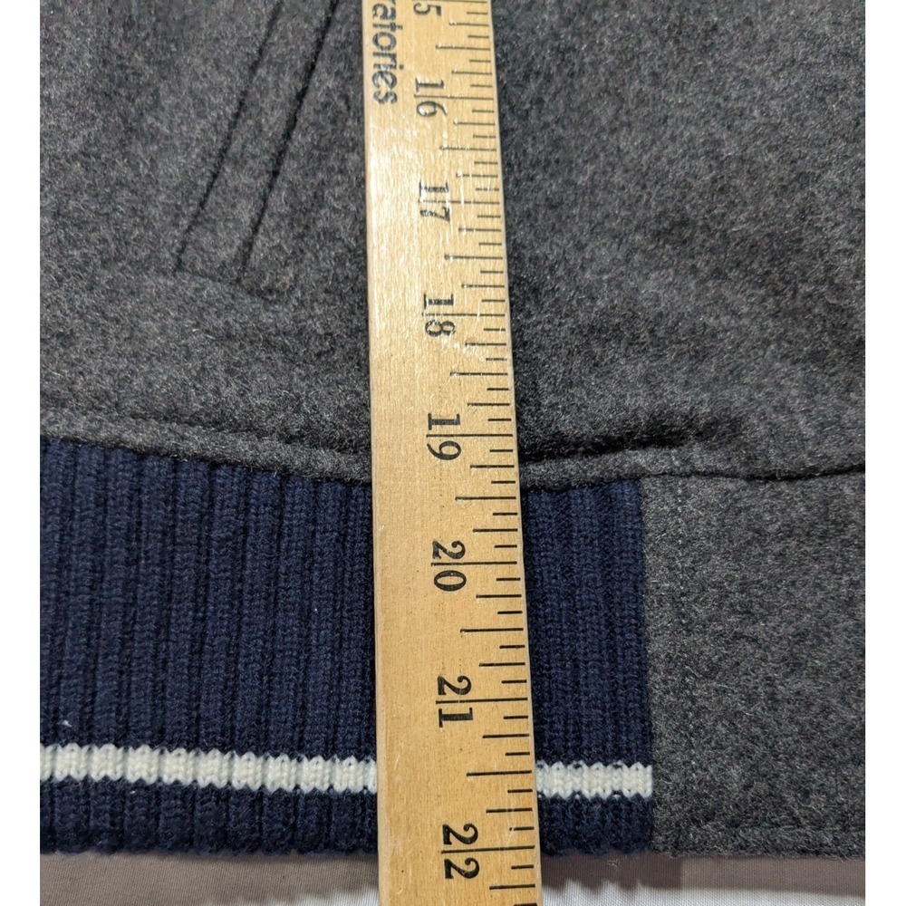 J. CREW Wool Varsity Letterman‎ Jacket Blue Gray - Women XS EUC - Picture 10 of 15